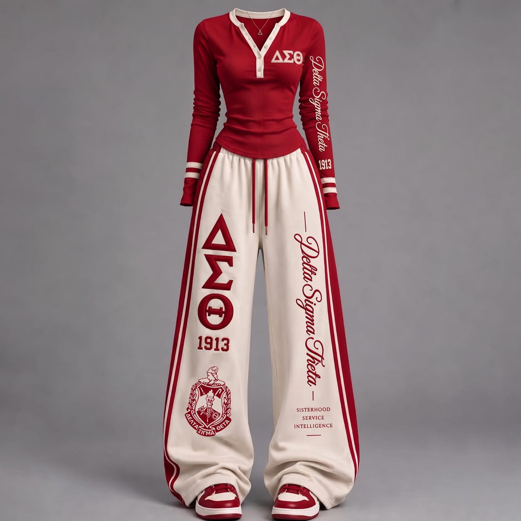 Varsity Chic Henley Two-Piece Set TLQ APT DST 1809261