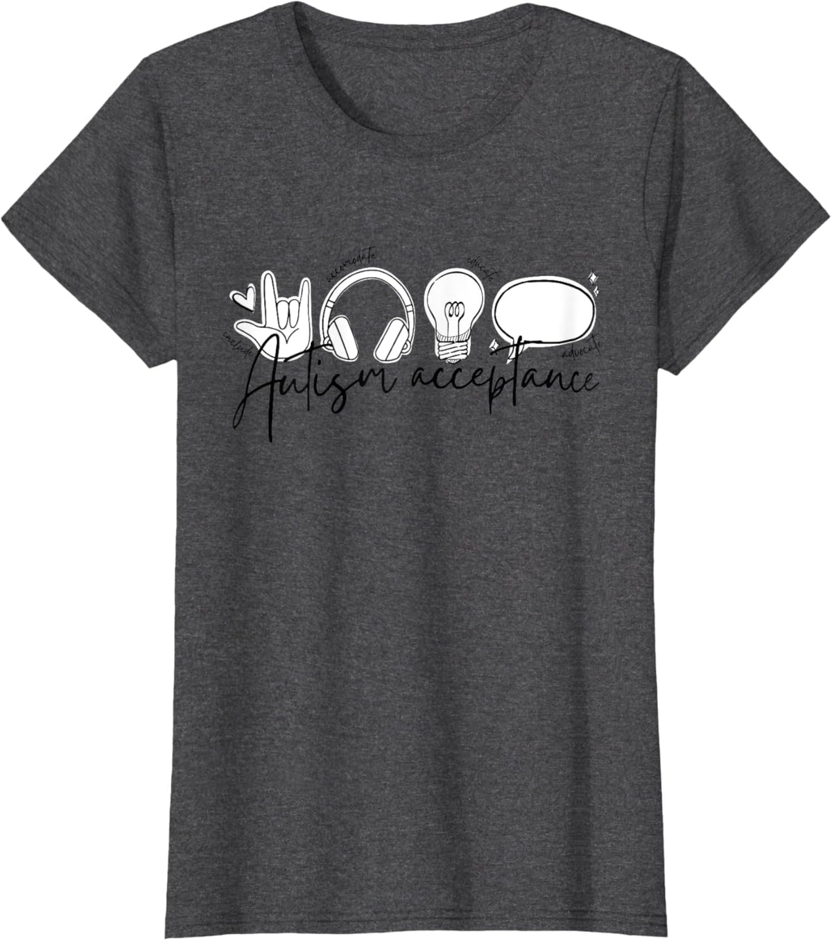 Autism Awareness Acceptance Shirt Support Mom Women Kid