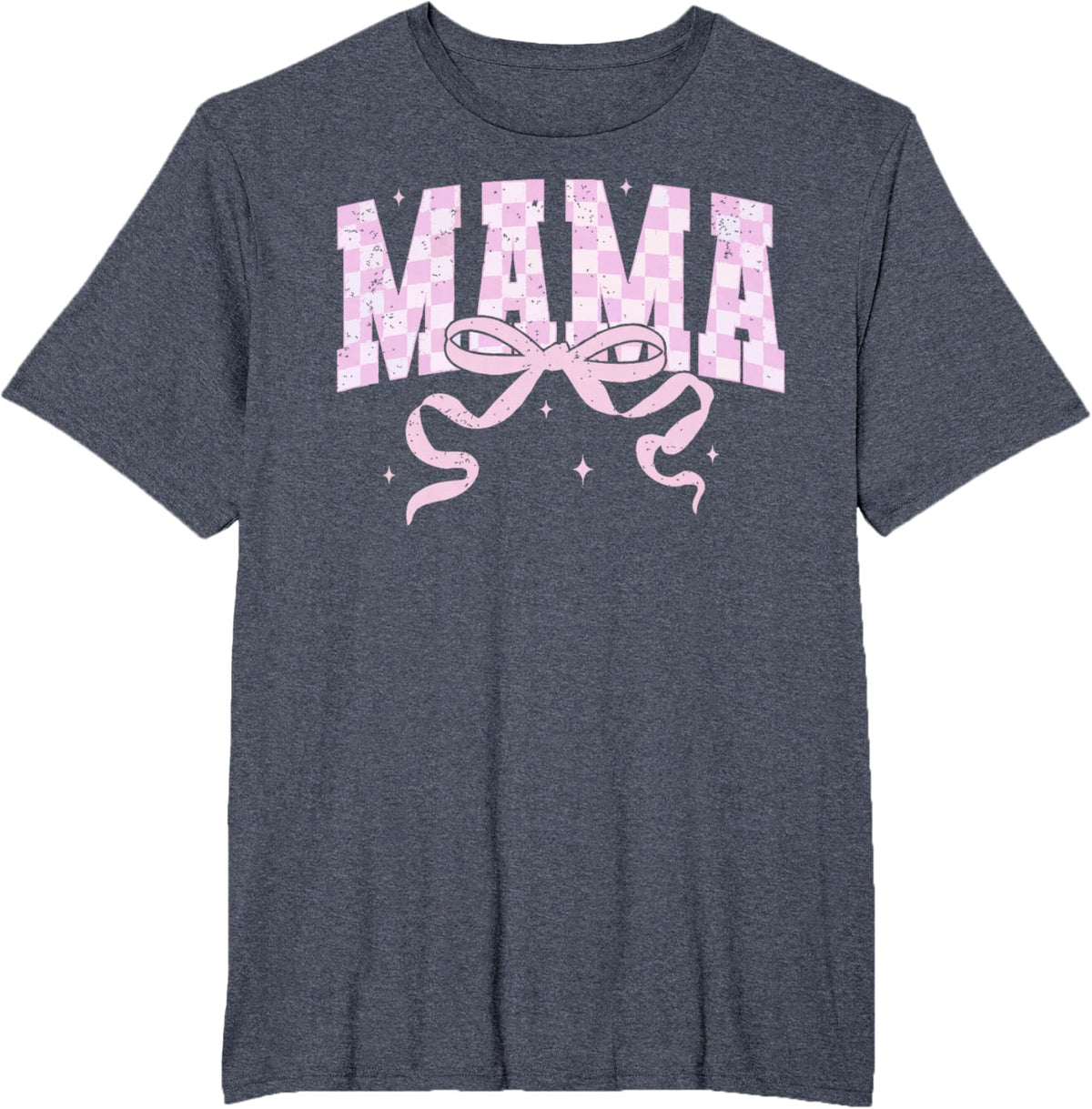 Retro Checkered Mama Coquette Mother's Day Pink Bow